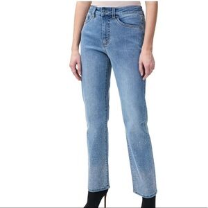 Joseph Ribkoff Medium Blue Glitter Detail Jeans Style